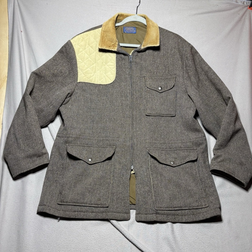 Vintage Pendleton Outdoorsman Wool-Lined-Corduroy Collar Hunting Jacket XL USA
